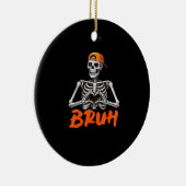 Bruh Skeleton Hand Heart Halloween Kostüme Männer  Keramik Ornament (Rechts)