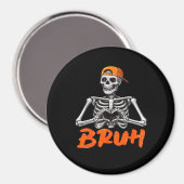 Bruh Skeleton Hand Heart Halloween Kostüme Männer  Magnet (Vorderseite/Rückseite)