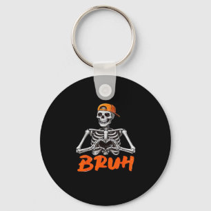 Bruh Skeleton Hand Heart Halloween Kostüme Männer Schlüsselanhänger