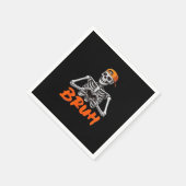 Bruh Skeleton Hand Heart Halloween Kostüme Männer Serviette (Ecke)