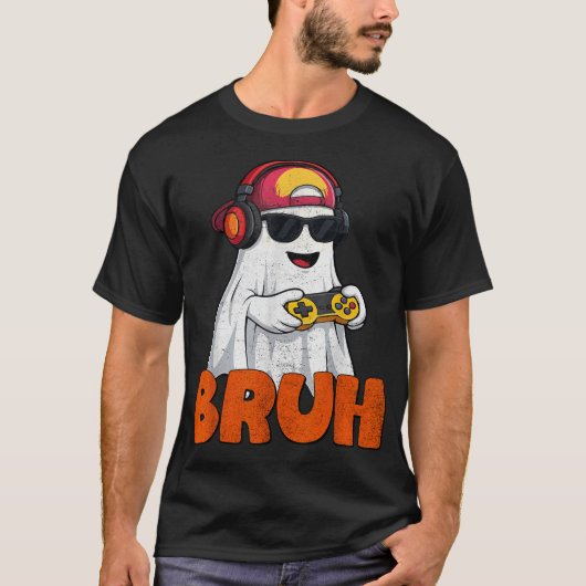 Bruh Spooky Boo Halloween Kostümspiel Männer T-Shirt (Vorderseite)