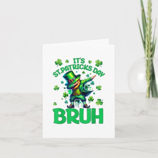 Bruh St. Patrick's Day Feiertagskarte (Vorderseite)
