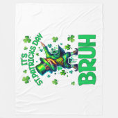 Bruh St. Patrick's Day Fleecedecke (Vorderseite)