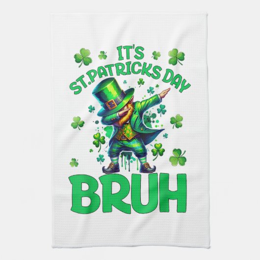 Bruh St. Patrick's Day Geschirrtuch (Vertikal)