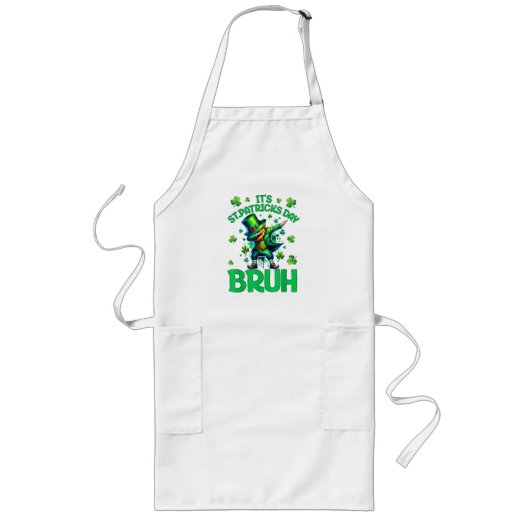 Bruh St. Patrick's Day Lange Schürze (Vorne)