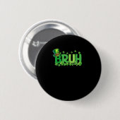 Bruh St Patricks Day Teens Boys Kids Saint Patrick Button (Vorne & Hinten)