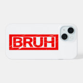 Bruh Stempel iPhone 15 Hülle (Rückseite (Horizontal))