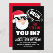 Bruh Teen Birthday Einladung Bruh Holiday Einladun (Vorne/Hinten)