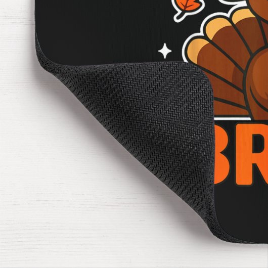Bruh Thanksgiving Turkey Gobble Shirt Kids Teens B Mousepad (Ecke)