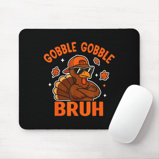 Bruh Thanksgiving Turkey Gobble Shirt Kids Teens B Mousepad (Mit Mouse)