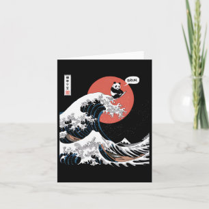 Bruh The Great Wave Kanagawa Funny Japanese Surfin Karte