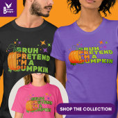 BRUH TUE, ICH BIN EIN PUMPKIN Halloween Glitzer Fa T-Shirt