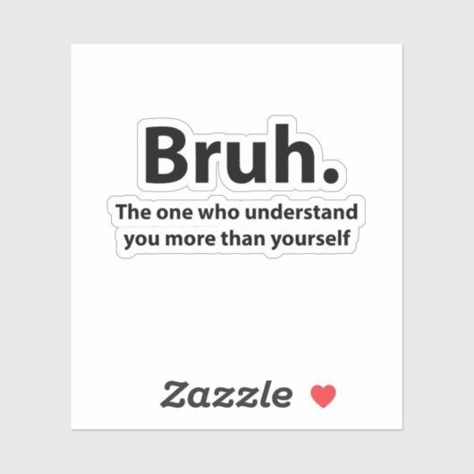 Bruh Typography Bruh Aufkleber (Blatt)