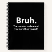 Bruh Typography Bruh Notizblock (Vorderseite)
