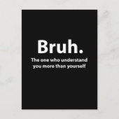 Bruh Typography Bruh Postkarte (Vorderseite)