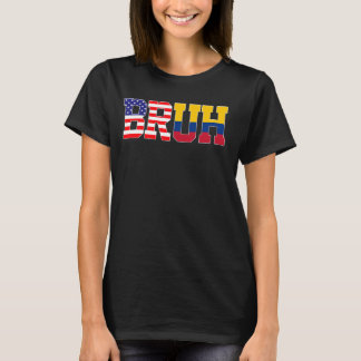Bruh USA Colombia Country Flag American Colombian T-Shirt