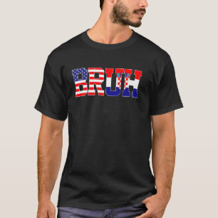 Bruh USA Kroatien Länderflagge Amerikanisch Kroati T-Shirt