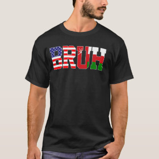 Bruh USA Oman Country Flag American Omani Girls T-Shirt