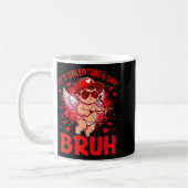 Bruh Valentines Day Boys Kids Funny Heart Valentin Kaffeetasse (Links)