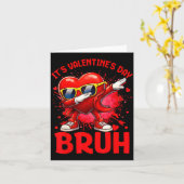 Bruh Valentines Day Boys Kids Funny Heart Valentin Karte (Gelbe Blume)