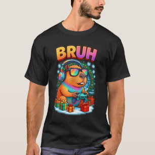 Bruh Videospiele Jungen Capybara Gaming Frohe Weih T-Shirt