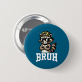 Bruh-Waschanne-Tarnmützen-Fun-Heranwachsende-Jugen Button (Vorne & Hinten)