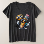 Bruh We Back, Back To School Teacher Große Größe T-Shirt (Design vorne)