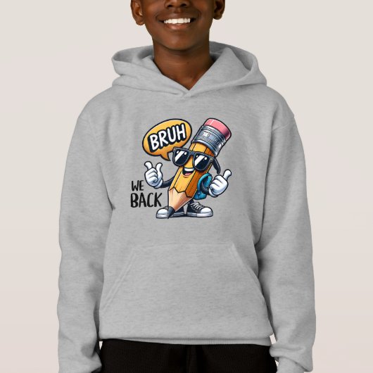 Bruh We Back, Back To School Teacher Hoodie (Vorderseite)