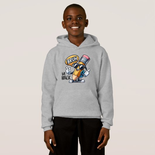 Bruh We Back, Back To School Teacher  Hoodie (Vorne ganz)
