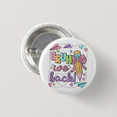 Bruh We Back Funny Back Back Back to School Kinder Button (Vorne & Hinten)