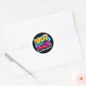 Bruh We Back Graffiti Back To School Clip Art Runder Aufkleber (Umschlag)
