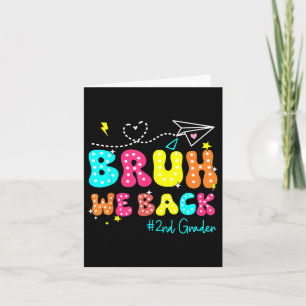 Bruh We Back Second Grade Groovy Zurück zur Schule Karte
