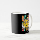 Bruh We Back Teachers Funny Back To School Groovy Kaffeetasse (VorderseiteRechts)