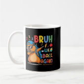 Bruh We back to School 2nd Grade Lehrer Capybara Kaffeetasse (Links)