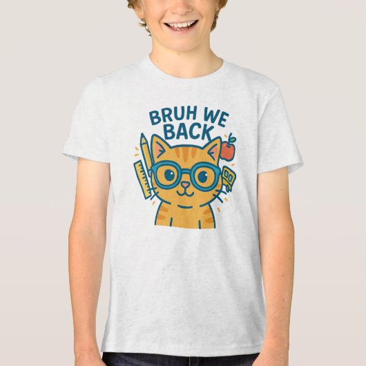 BRUH WE BACK Tri-Blend SHIRT (Vorderseite)