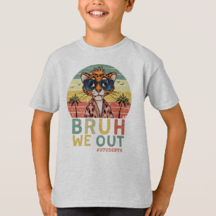 Bruh We out, Funny Cheetah Letzten Schultag T-Shirt