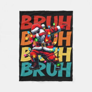 Bruh Weihnachten Lustiger Weihnachtsmann Dabbing K Fleecedecke