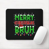 Bruh Weihnachten Rot Kariert Mousepad (Mit Mouse)