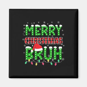 Bruh Weihnachten Rot Kariert Teens Jungen Kinder X Magnet