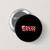 Bruh Weihnachts-Schlecker-Stab-Heiliger-Nikolaus-H Button (Vorne & Hinten)