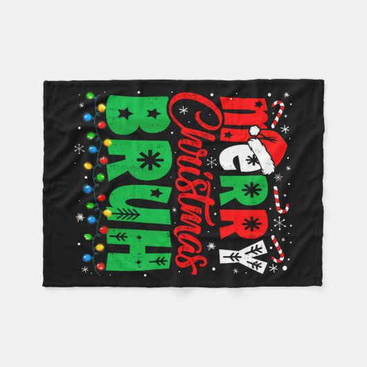 Bruh Weihnachts-Shirt Kinder Xmas Männer Teenager Fleecedecke (Vorderseite (Horizontal))