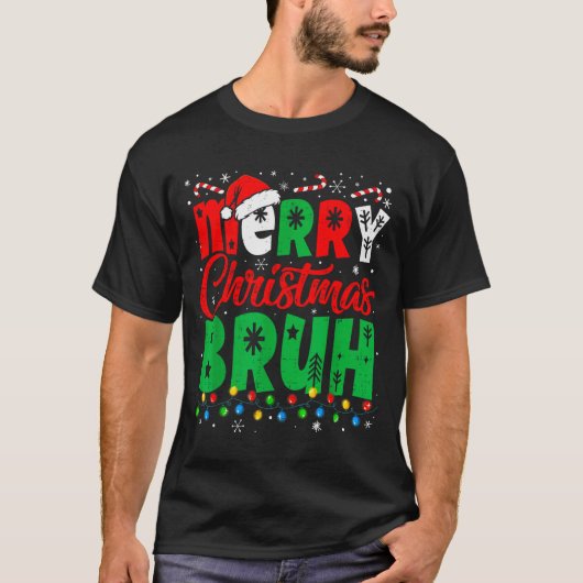 Bruh Weihnachts-Shirt Kinder Xmas Männer Teenager T-Shirt (Vorderseite)