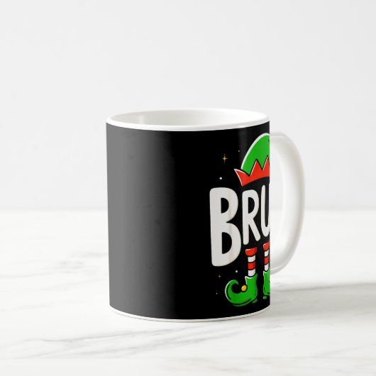 Bruh Weihnachtselfen-Pyjamas für Männer Kinder Tee Kaffeetasse (VorderseiteRechts)