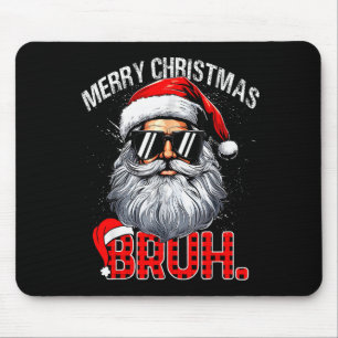 Bruh Weihnachtsmann Hut Lustiges Weihnachten Rot K Mousepad