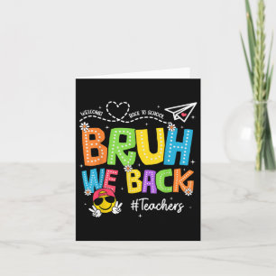 Bruh, wir unterstützen Lehrer glücklich ersten Sch Karte