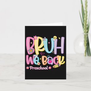 Bruh, wir zurück zum Vorschule Karte