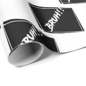 "Bruh" Wort-Entwurf Geschenkpapier (Rolleneckpunkt)