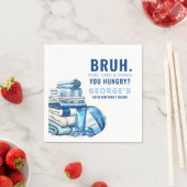 BRUH. You HungBlue Pool Party Boy Birthday Serviette (Beispiel)