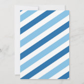 Bruh You in Blue Pizza und Bowling Birthday Party Einladung (Rückseite)