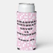 BRUH YOU in Teen Girl Birthday Party Video Games Selters Dosenkühler (Seltzer Vorderseite)